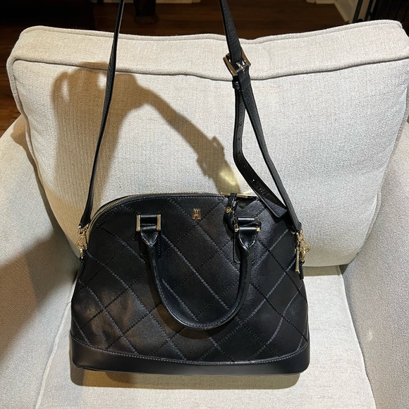 Antonio Melani Black Leather Satchel - Picture 10 of 14